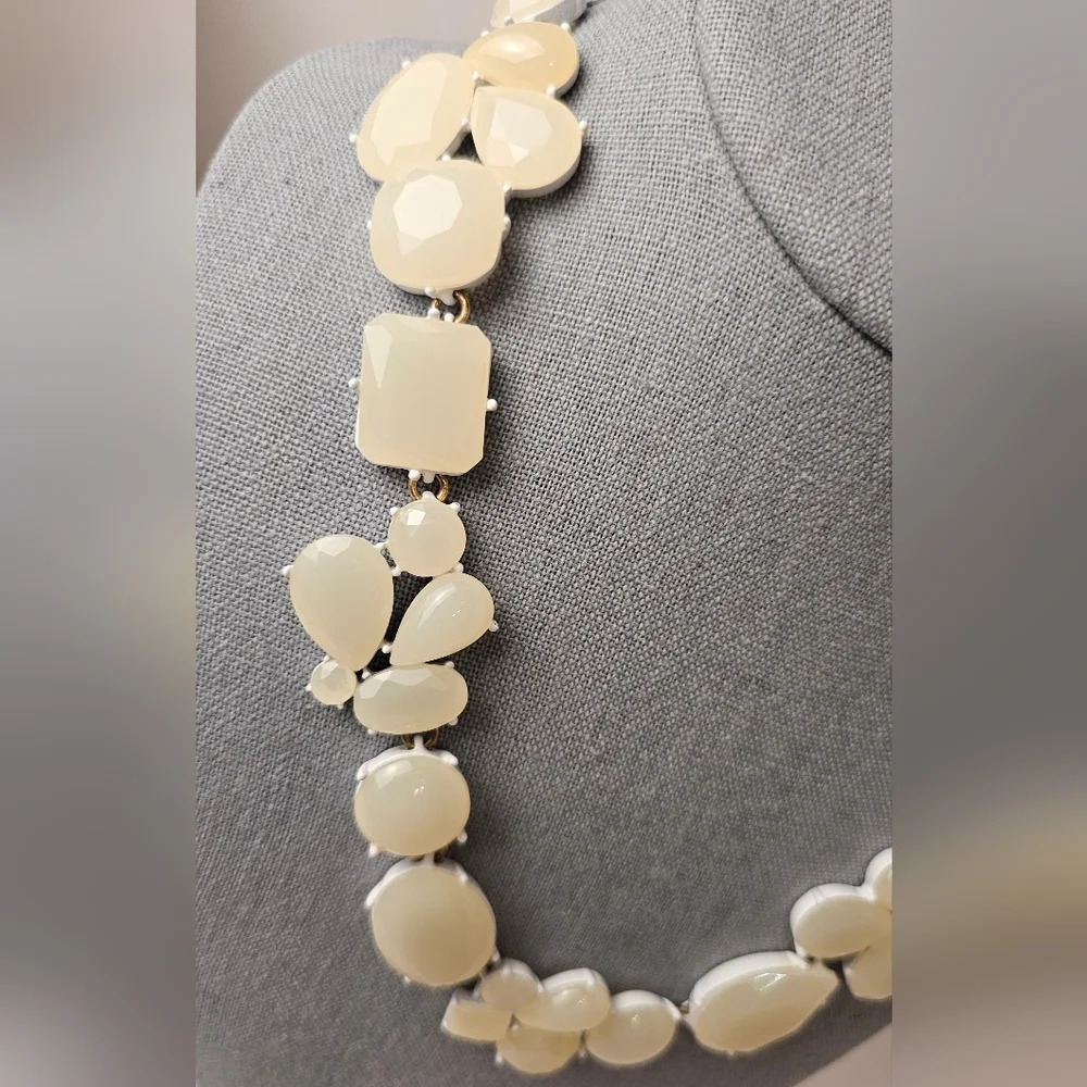 [J. CREW] Candy Gem Collection Opaque Cream◇Off White Translucent Stones